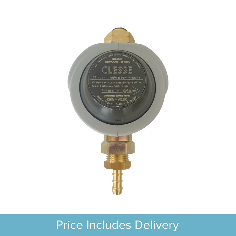 Products 37mbar Low Pressure Regulator with Clips and Hose for Propane Cylinders